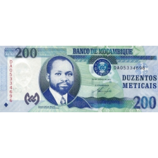 P152a Mozambique - 200 Meticals Year 2011 (Polymer)
